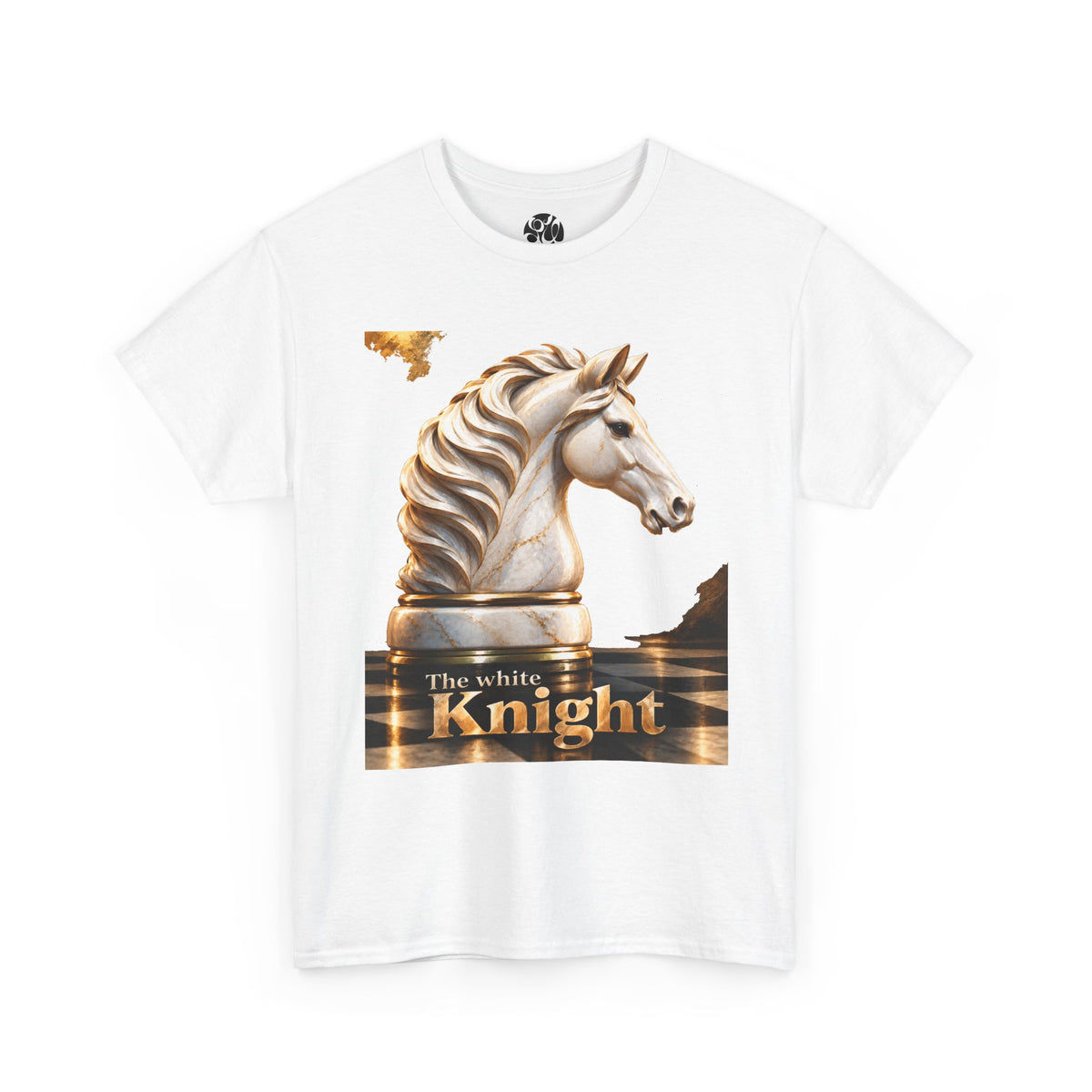 White Knight Chess T‑Shirt — 'The move is there, but you must see it.' Quote Tee