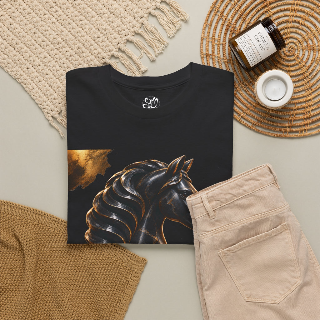 The Black Knight Chess horse t-shirt | Chess Piece Graphics