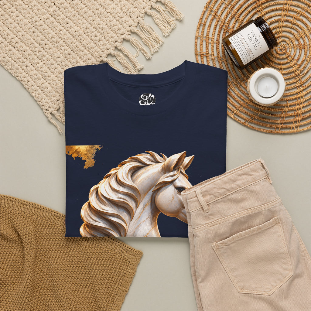 White Knight Chess T‑Shirt — 'The move is there, but you must see it.' Quote Tee