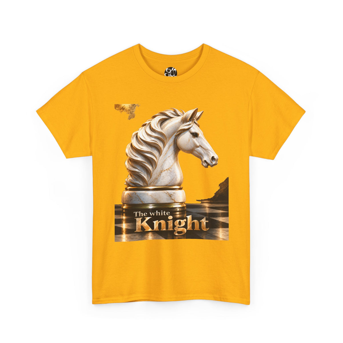 White Knight Chess T‑Shirt — 'The move is there, but you must see it.' Quote Tee