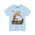 White Knight Chess T‑Shirt — 'The move is there, but you must see it.' Quote Tee