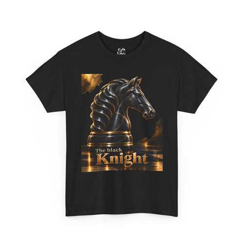 The Black Knight Chess horse t-shirt | Chess Piece Graphics