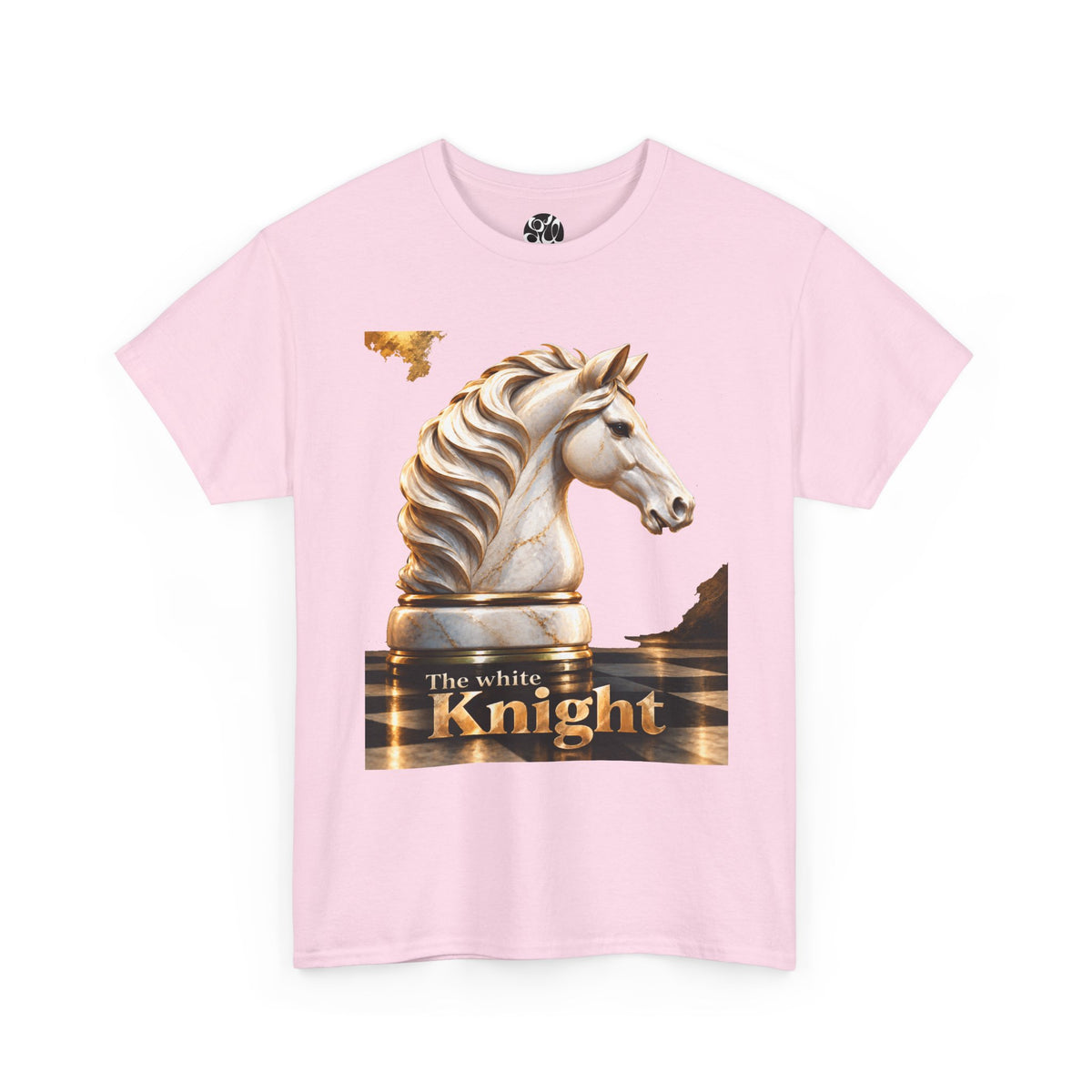 White Knight Chess T‑Shirt — 'The move is there, but you must see it.' Quote Tee