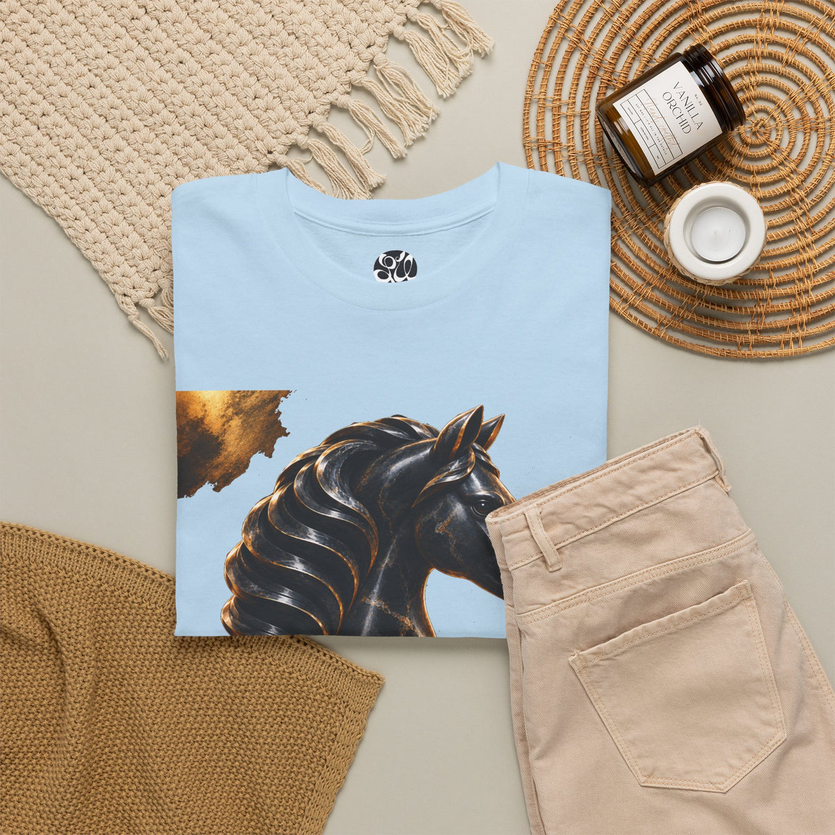 The Black Knight Chess horse t-shirt | Chess Piece Graphics